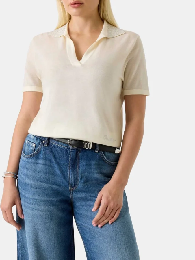 GUESS - SS RHINESTONES POLO...