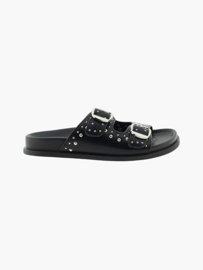 XTI - BLACK PU LADIES SANDALS