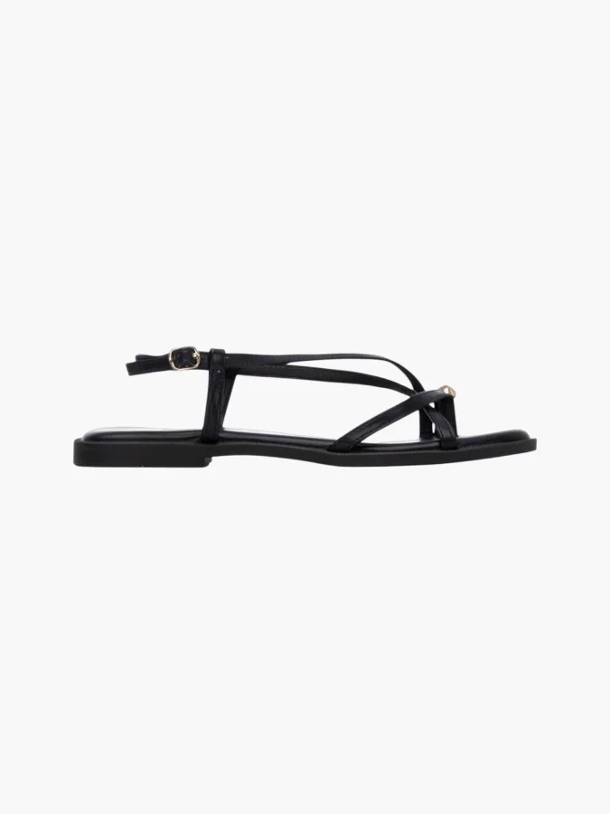 XTI - BLACK PU LADIES SANDALS