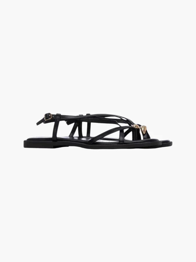 XTI - BLACK PU LADIES SANDALS 2
