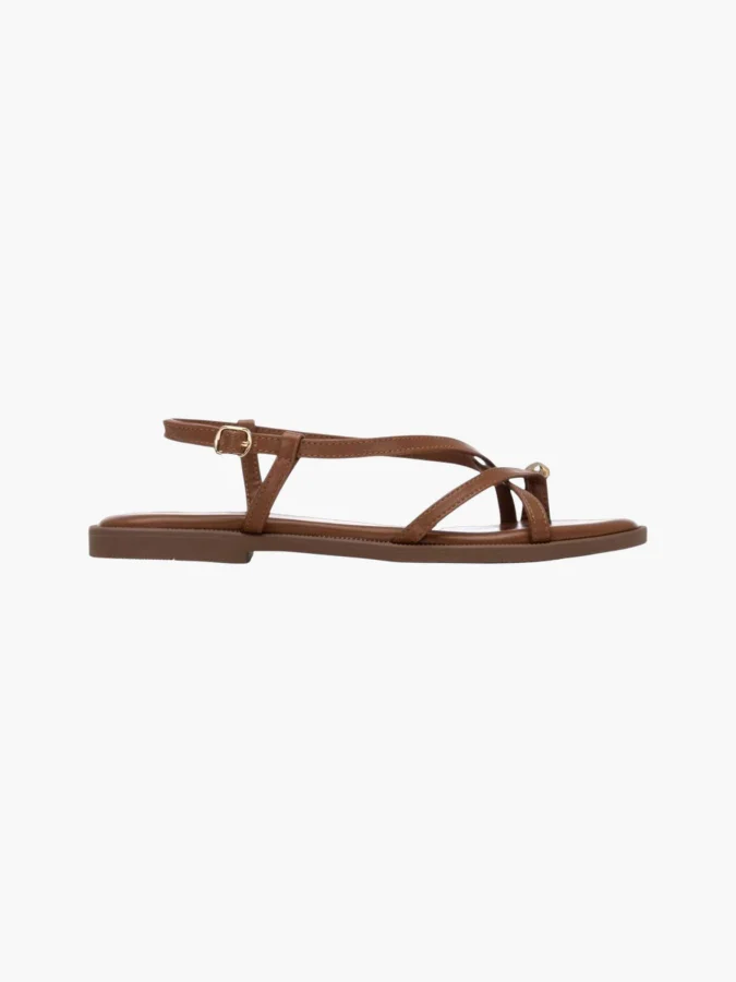 XTI - BROWN PU LADIES SANDALS
