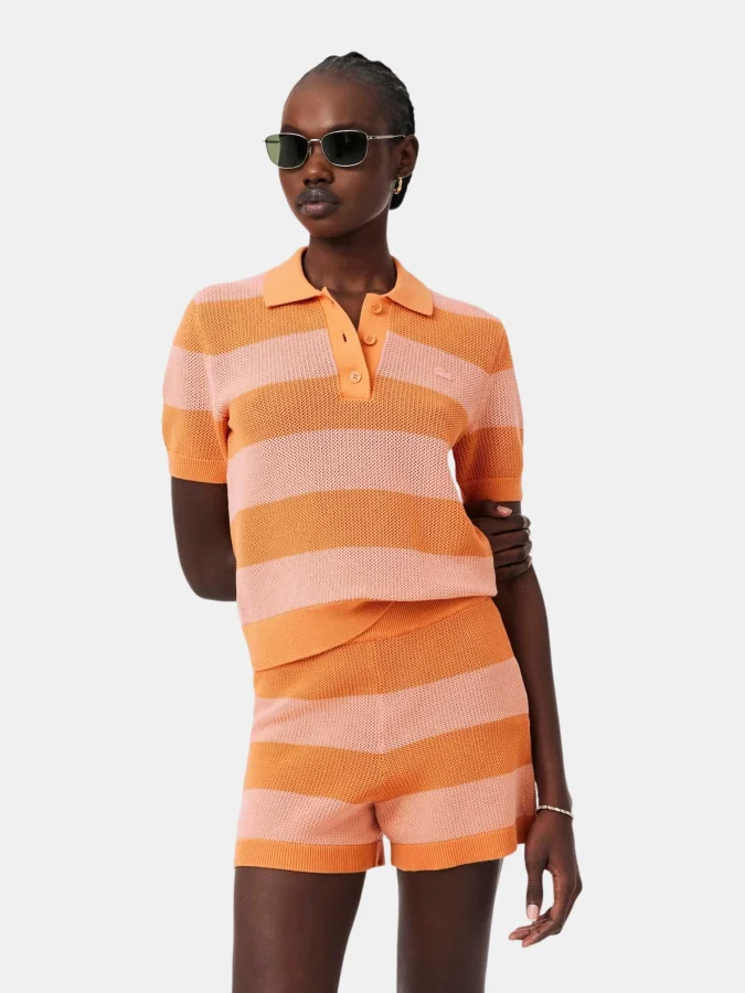 Lacoste - Striped Mesh Knit...