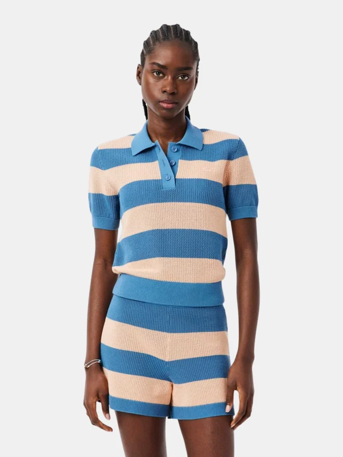 Lacoste - Striped Mesh Knit...