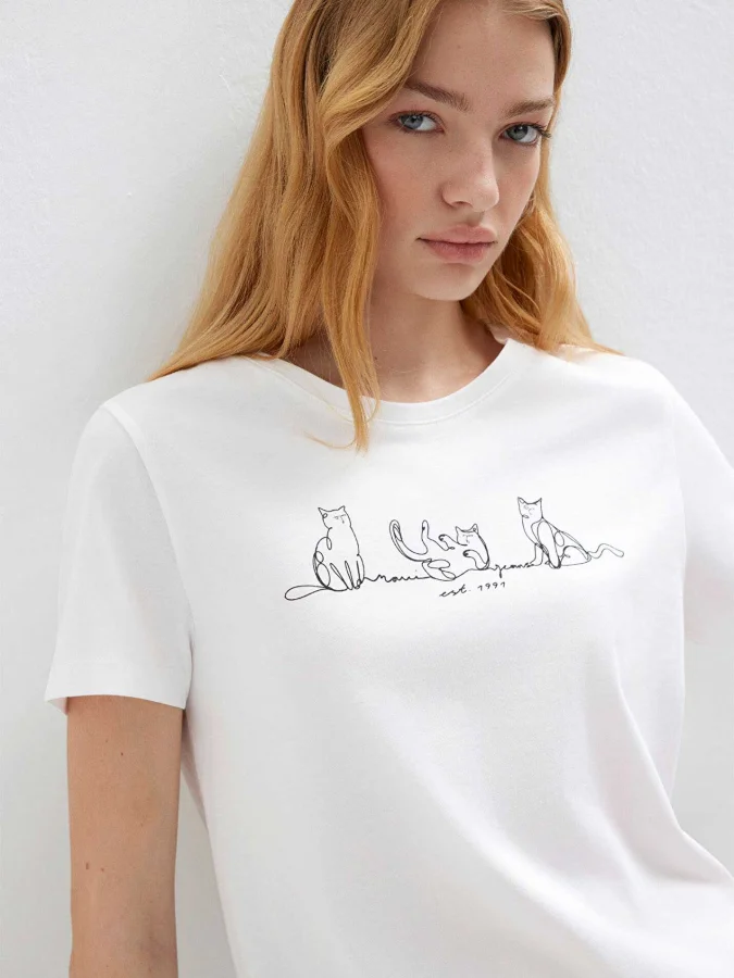 Mavi - CAT PRINTED T-SHIRT