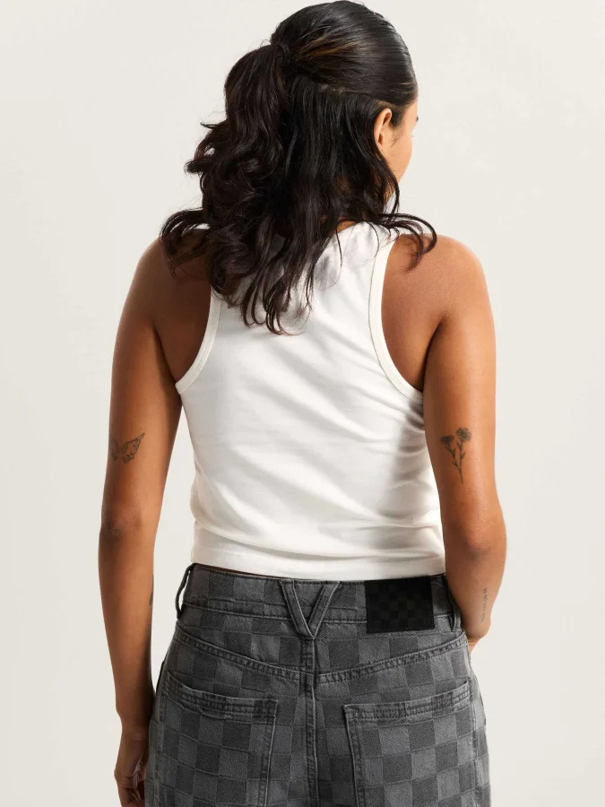 VANS - OVAL LOGO TANK EGRET 2
