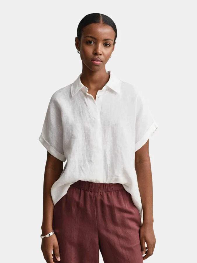 GANT - LINEN CAP SLEEVE SHIRT