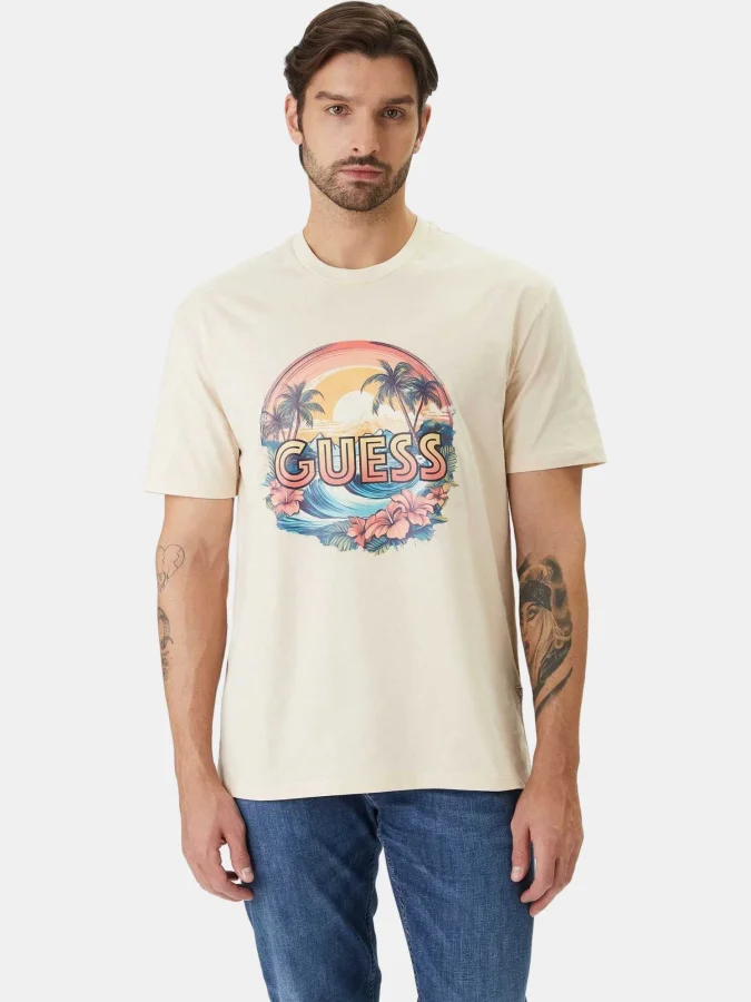 GUESS - CN SS EXOTIC LOGO...