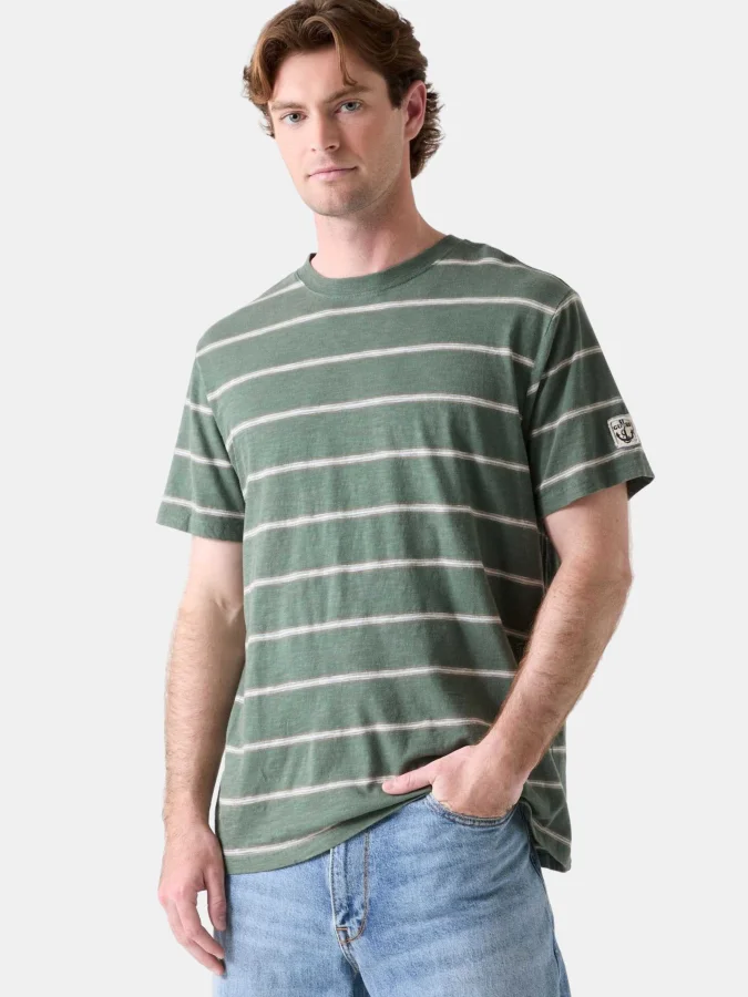 GUESS - STRIPES ACID WASH TEE