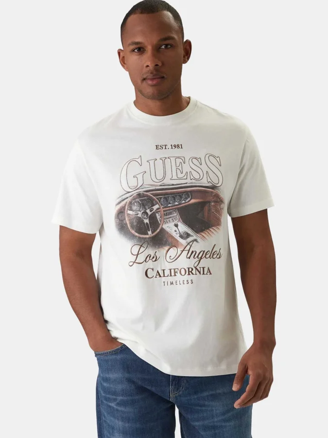 GUESS - SS CN SATIN PATCH TEE