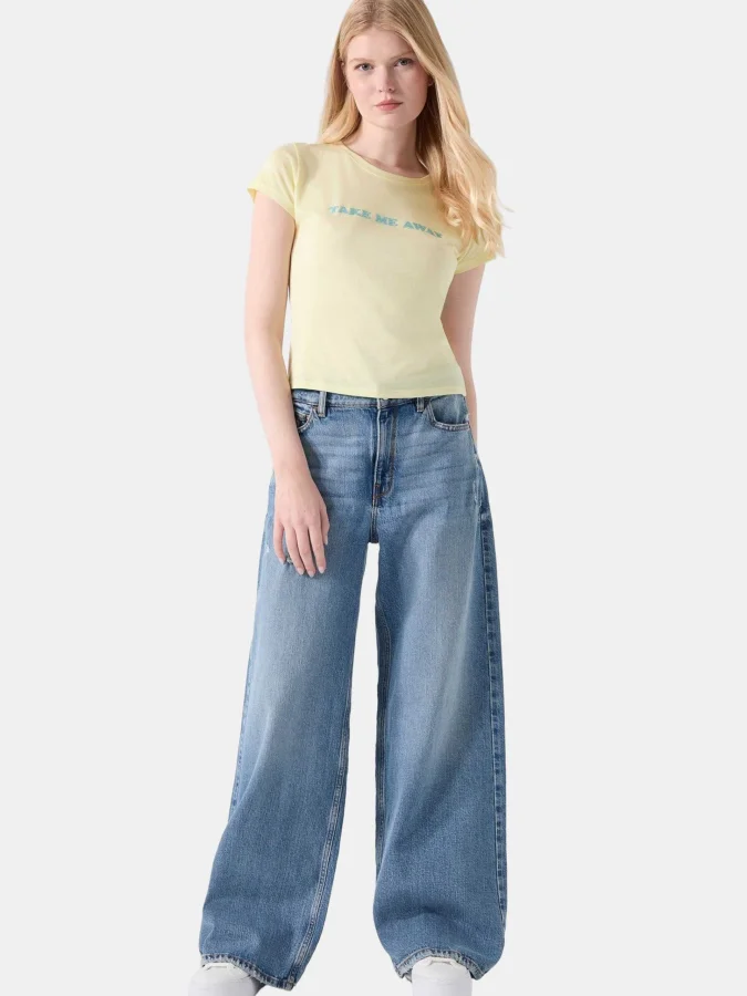 GUESS - SS CRYSTAL TEXT R5 TEE 2