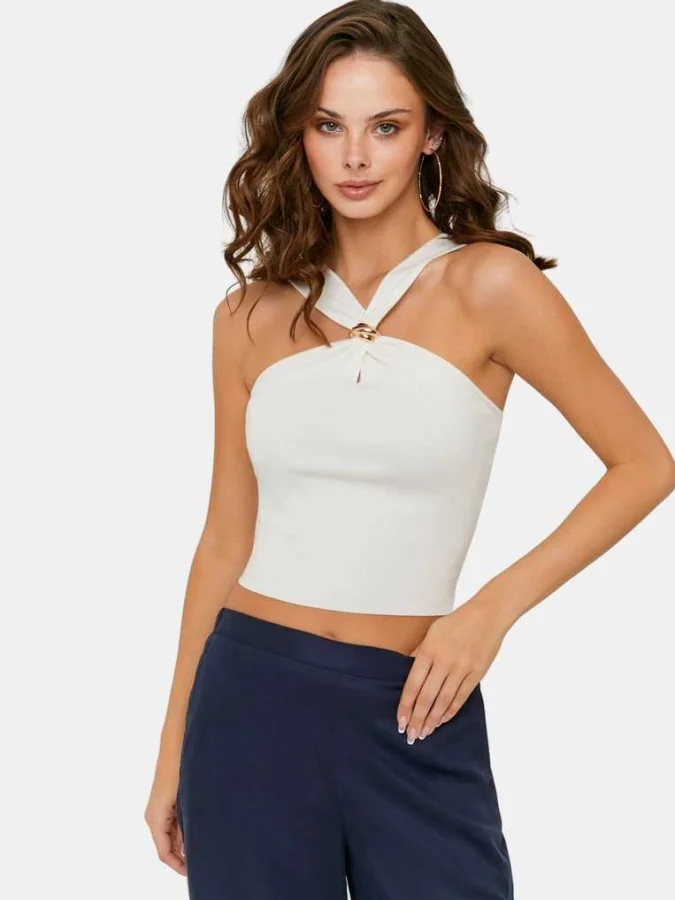 Tally Weijl - White halter top 2