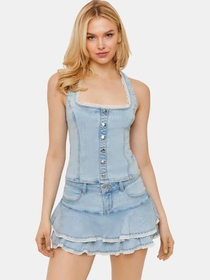 Tally Weijl - Denim Halter Top