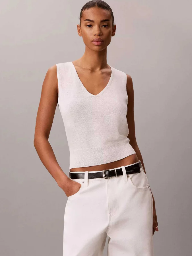CALVIN KLEIN - LINEN BLEND...
