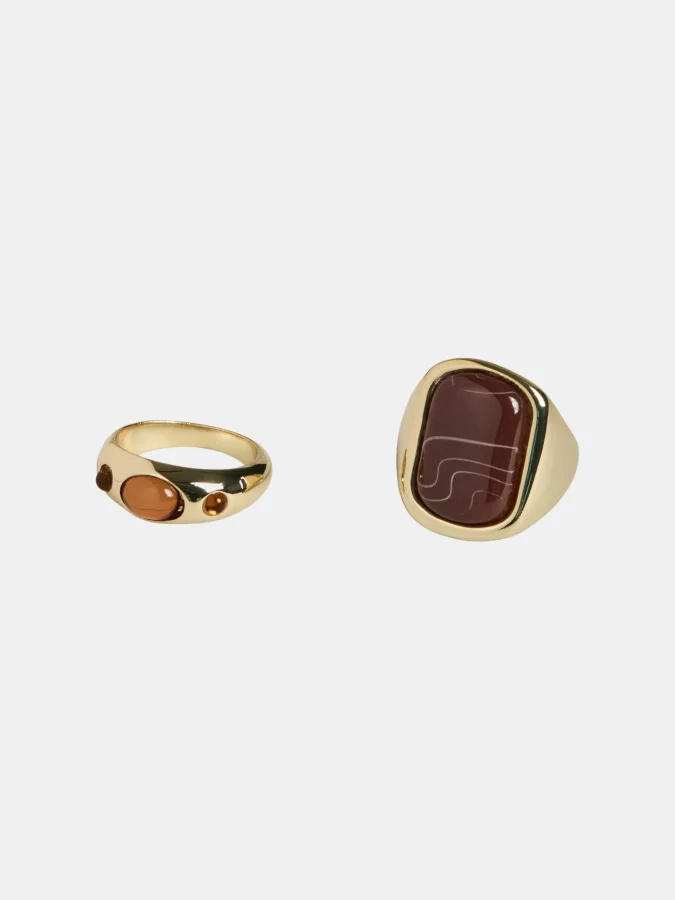 Pieces - PCPAULINE RING 2-PACK