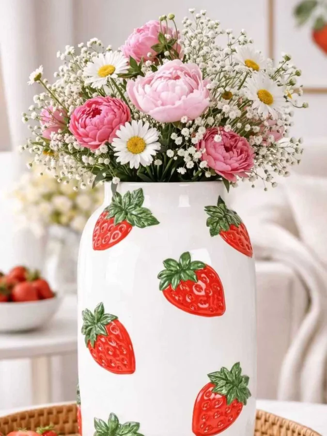 STRAWBERRY VASE 16X29CM 2