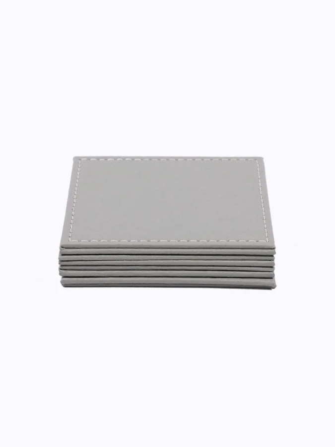 COASTER PU 4PCS 10X10CM 3ASS