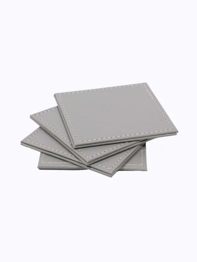 COASTER PU 4PCS 10X10CM 3ASS 2