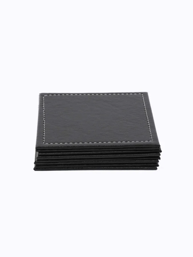 COASTER PU 4PCS 10X10CM 3ASS