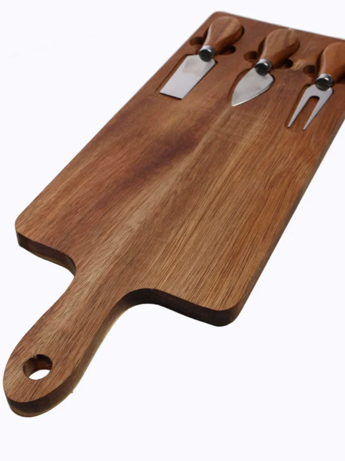 CHEESE BOARD 3 CHEESE KNIVES 2