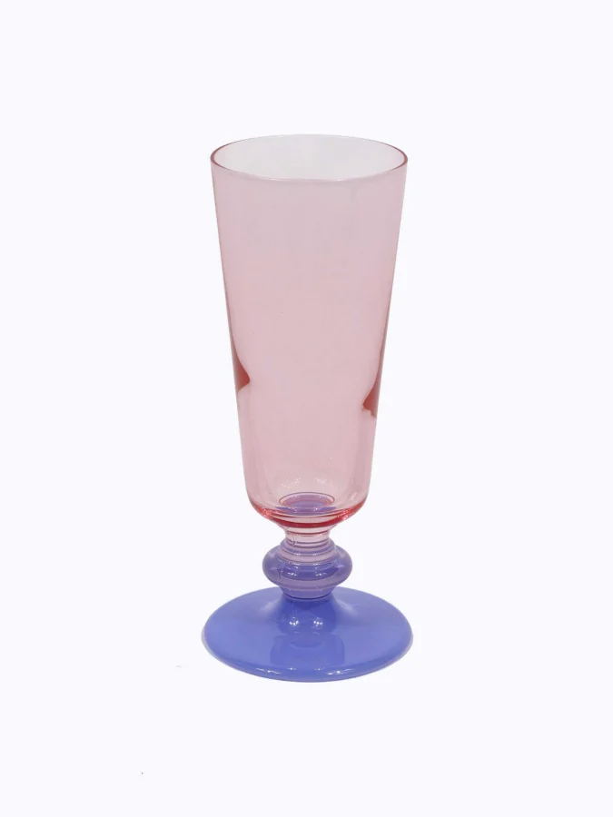 CHAMPAGNE GLASS 180ML 4ASS CLR