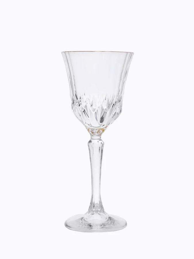 WINE GLASS 220ML GOLDEN RIM