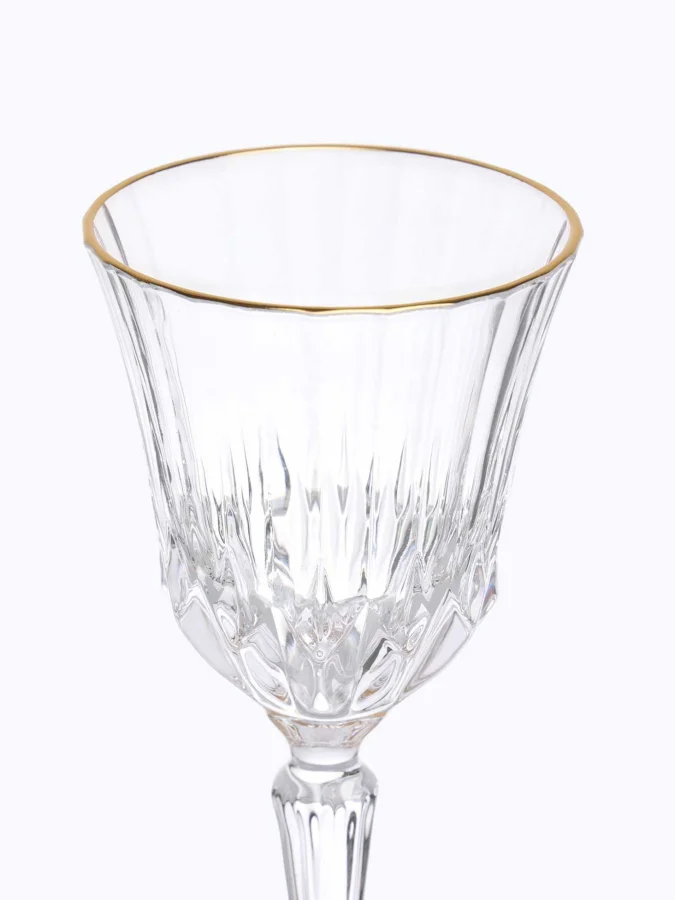 WINE GLASS 220ML GOLDEN RIM 2