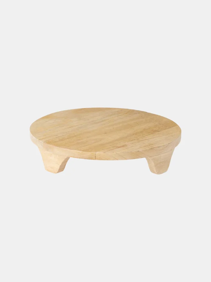 PLATE 27CM WALNUT FINISH