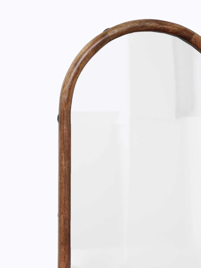 MIRROR OVAL WOOD 115CM NATUREL 2