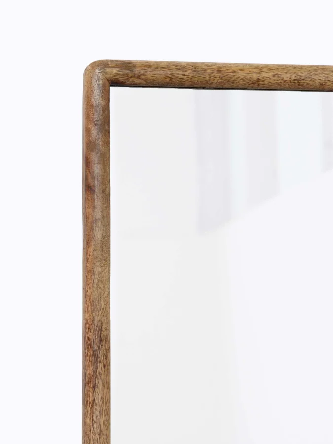 MIRROR SQUARE WOOD 60CM 2