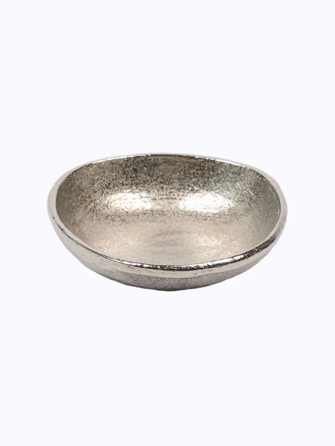 BOWL SILVER 9X9X2CM 3ASS