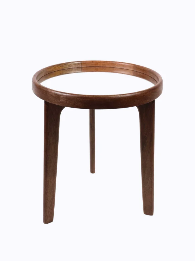 SIDE TABLE MANGO WOOD WALNUT