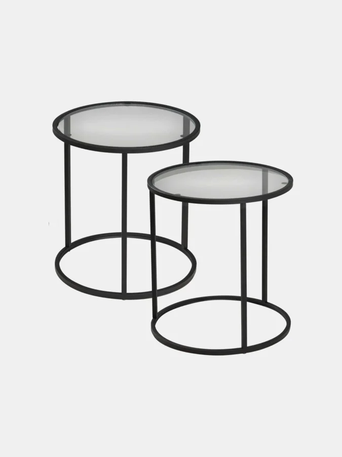 SIDE TABLE S2 GLASS AND METAL