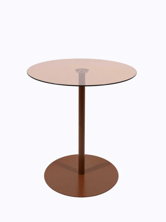 SIDE TABLE YELLOW/BROWN D40CM