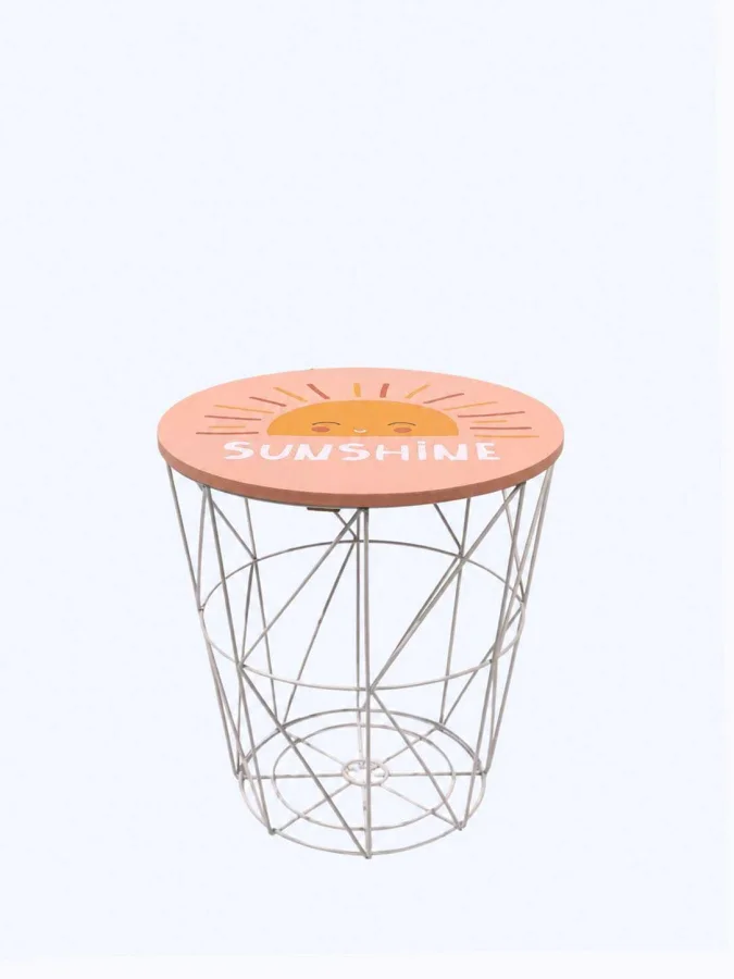 SIDE TABLE BASKET METAL 3ASS