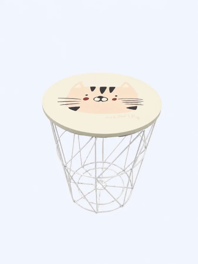 SIDE TABLE BASKET METAL 3ASS