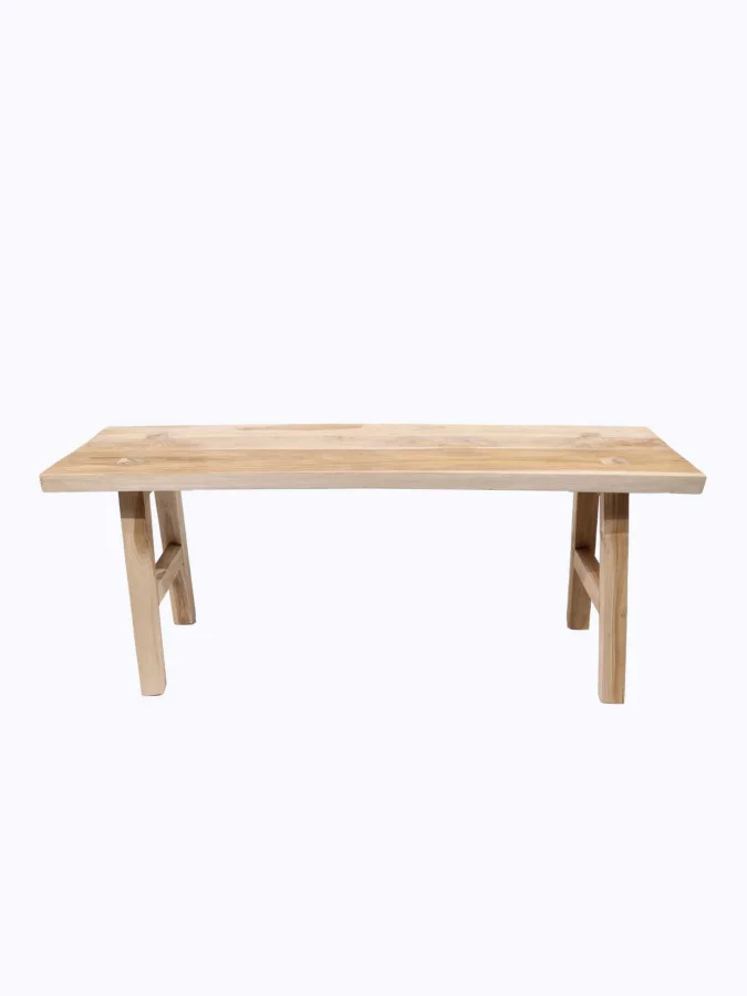 BENCH TEAK WOOD 100X25X42CM