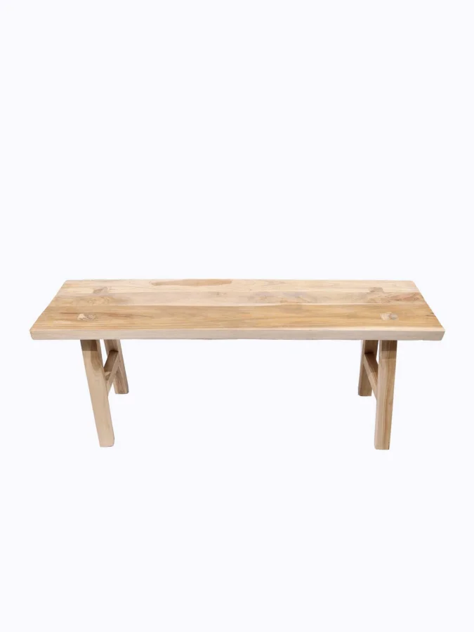 BENCH TEAK WOOD 100X25X42CM 2