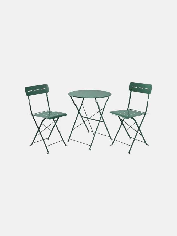 GARDEN FURNITURE 3PC MAT GREEN