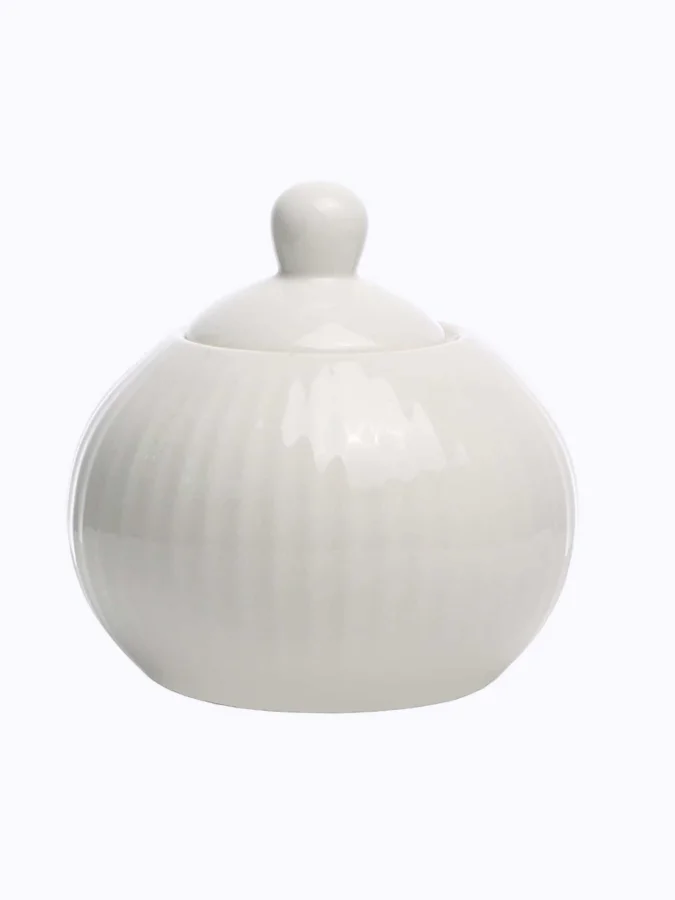 SUGAR BOWL WITH LID NEW BONE
