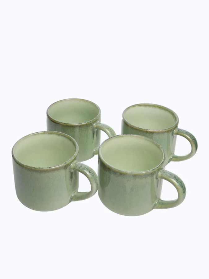 MUG 332ML GREEN SET 4PCS 2