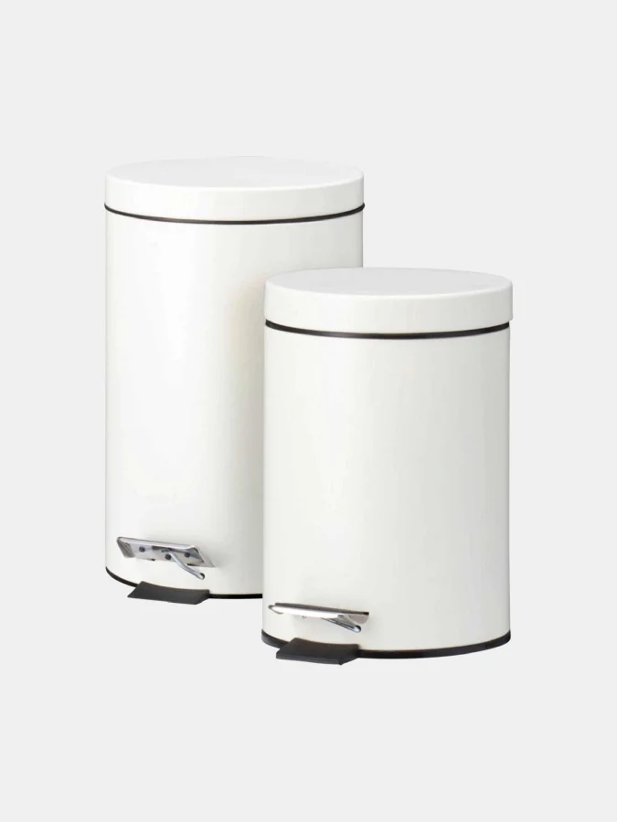 PEDAL BIN SET 12L 3L CREAM CLR