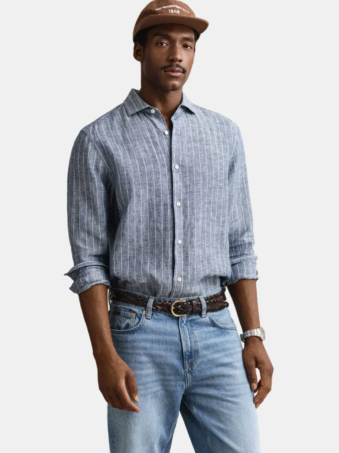 Gant - REG LINEN STRIPE SHIRT