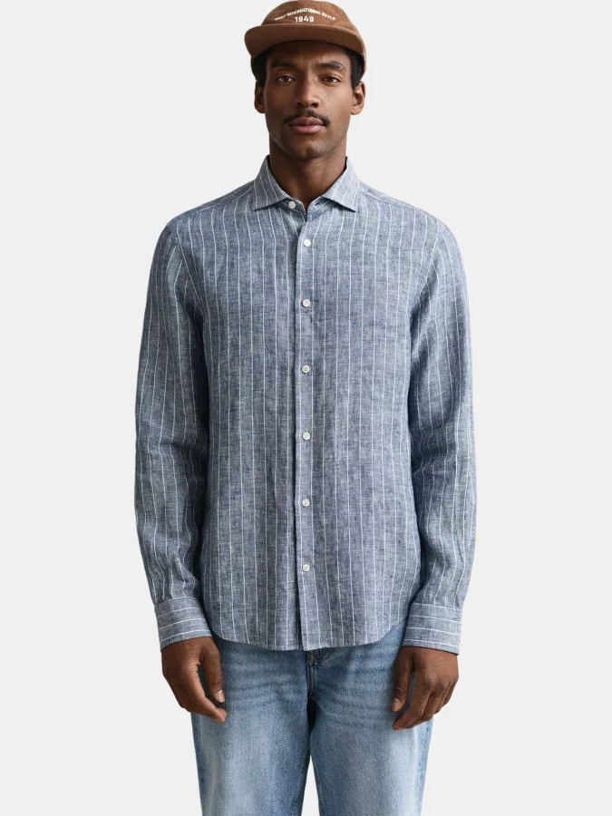 Gant - REG LINEN STRIPE SHIRT 2