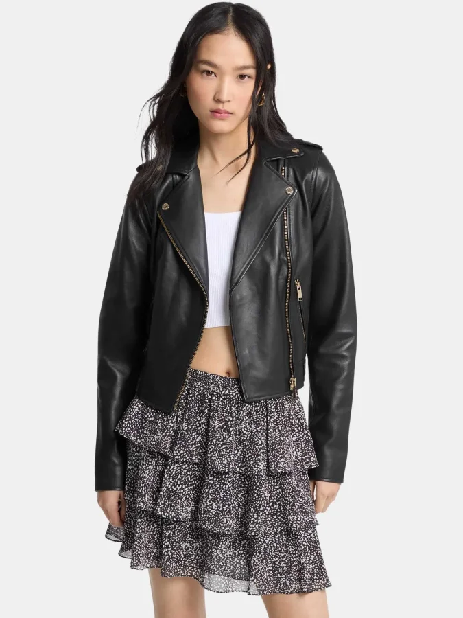 Michael Kors - Leather Moto...