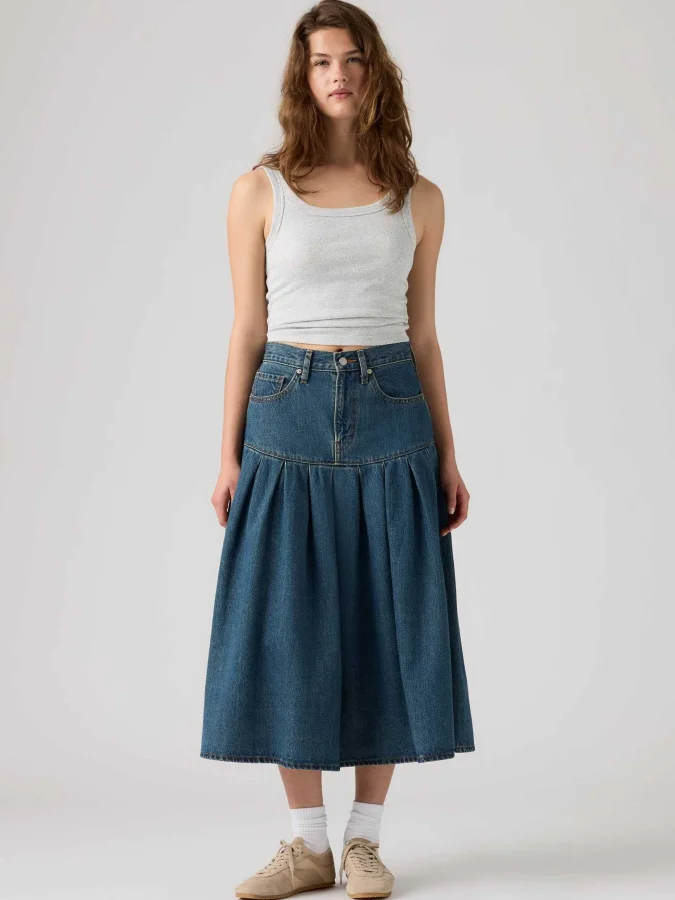 Levis® - YOKED PLEATED SKIRT