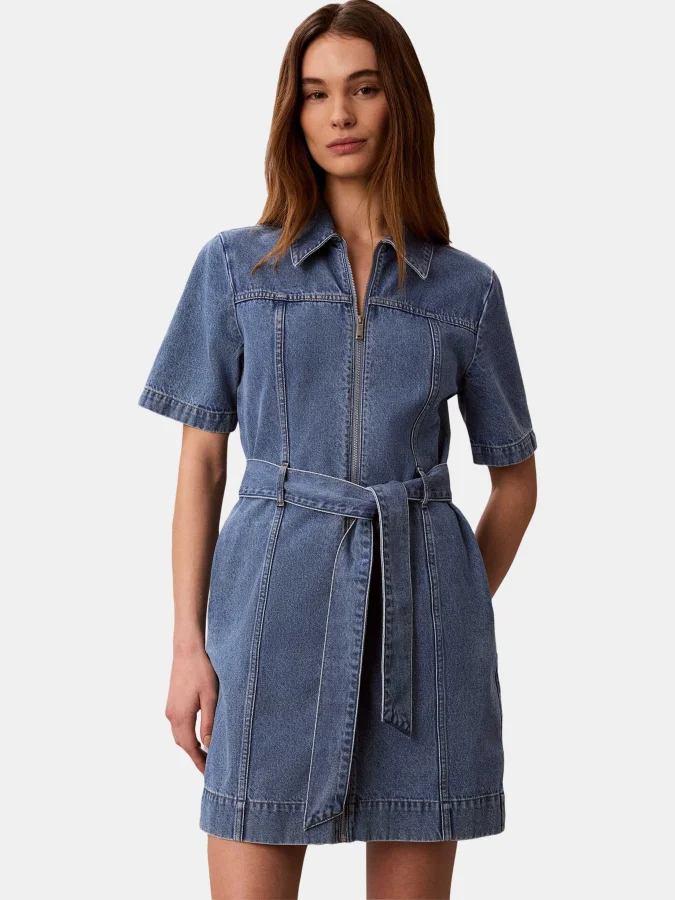 CALVIN KLEIN - BELTED SHIRT...