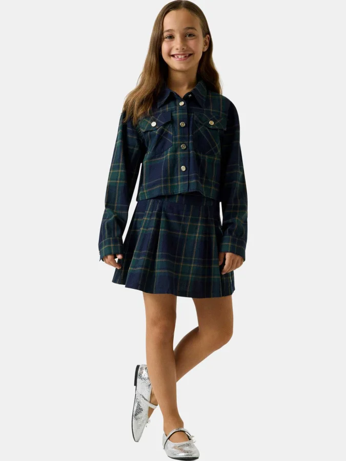 GUESS - TARTAN BOXY LS SHIRT