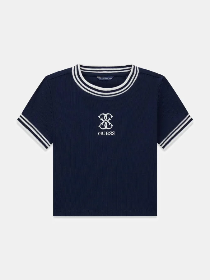 GUESS - CROP SLIM FIT RIB...