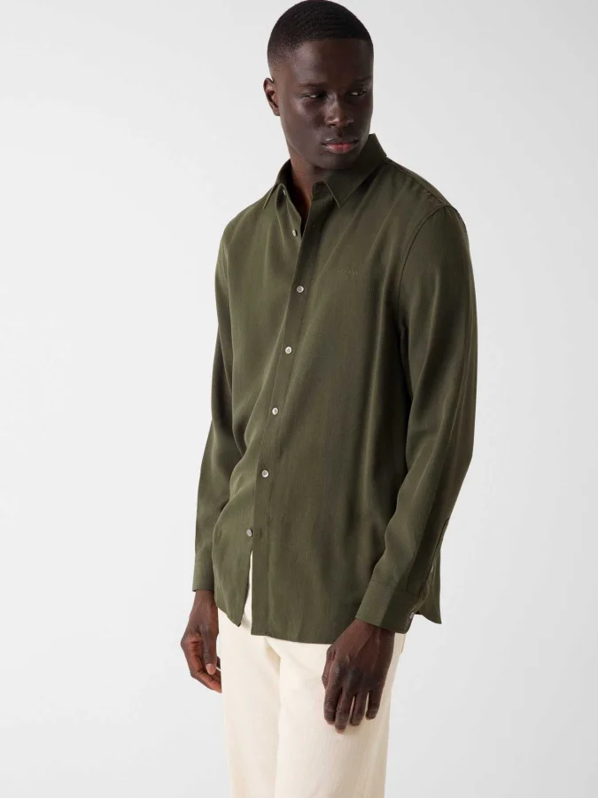 GUESS - LS FLUID DOBBY  SHIRT