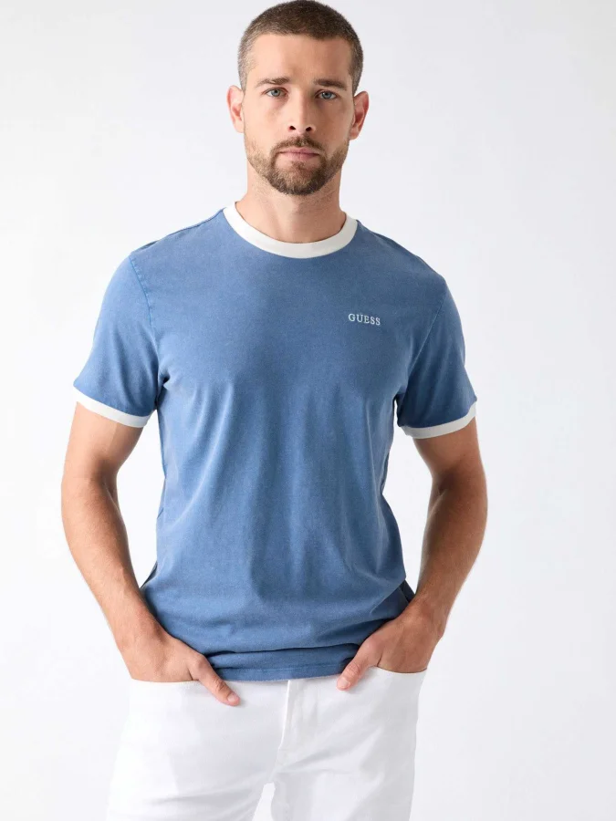 GUESS - SS BSC LOGO RINGER TEE
